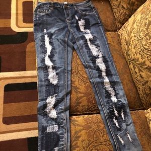 Indigo thread company skin jeans